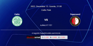 Foci Tippek: Celtic – Feyenoord 2023. december 13. – Bajnokok Ligája