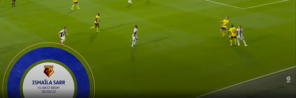 Ismaila Sarr gólja a West Brom ellen