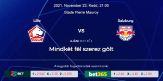 Foci Tippek: Lille - Red Bull Salzburg 2021. november 23. - Bajnokok Ligája