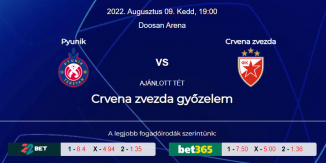 Foci Tippek: Pyunik Yerevan - Crvena zvezda 2022. augusztus 9. - Bajnokok Ligája