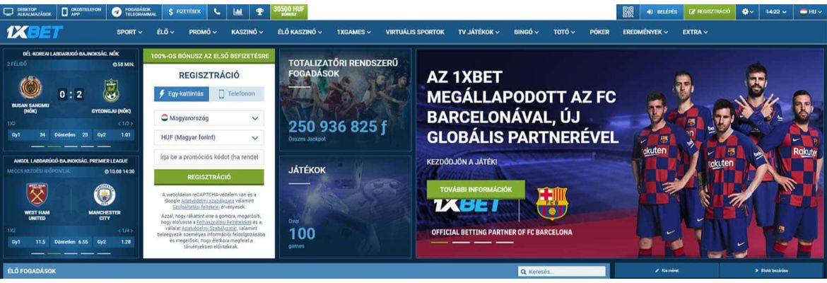 1xbet bukméker főoldal