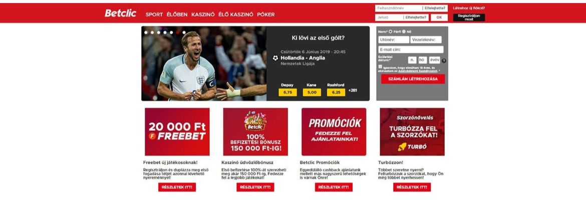 betclic bukméker főoldal