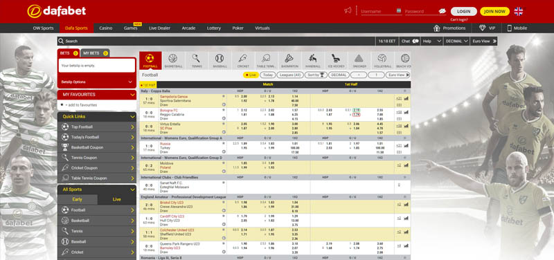 Dafabet online sportfogadás