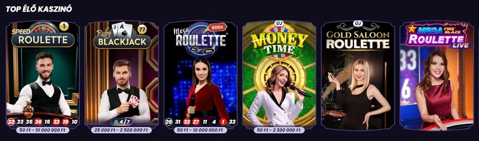 Funbet kaszinó élő játékok