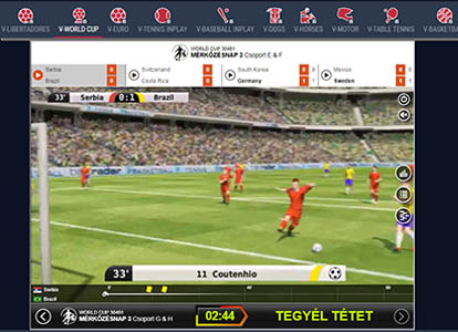 V-foci fogadások megszámlálhatatlan mennyiségben a Rabonánál