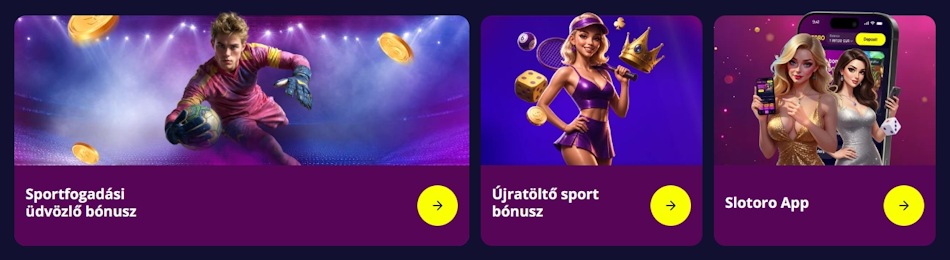Slotoro bónuszok