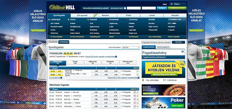 William Hill online sportfogadás