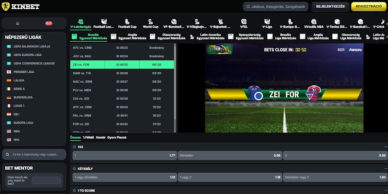 KinBet virtuális sportok