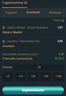 Talismania fogadószelvény