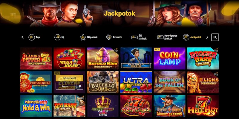 ZetCasino jackpot játékok